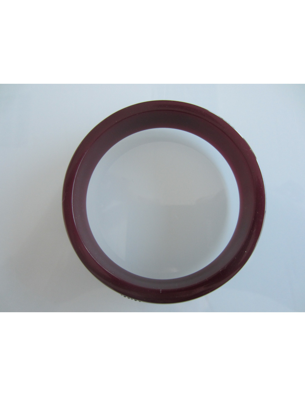 Bracelet bordeaux & strass noir CHANEL