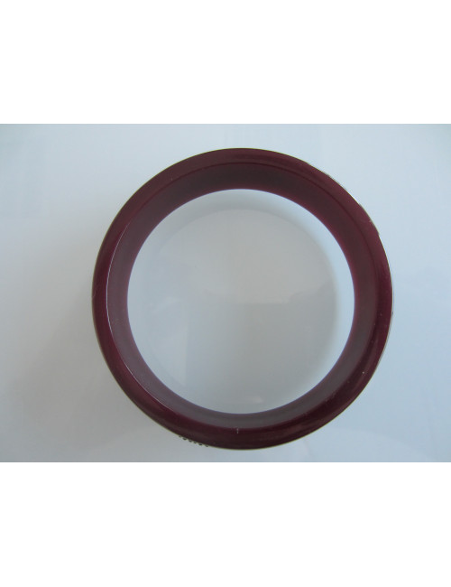 Bracelet bordeaux & strass noir CHANEL