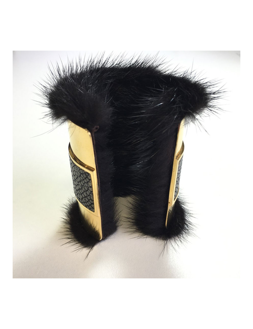 Golden cuff shagreen and mink