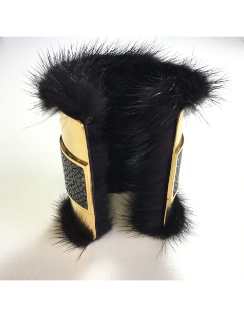 Golden cuff shagreen and mink