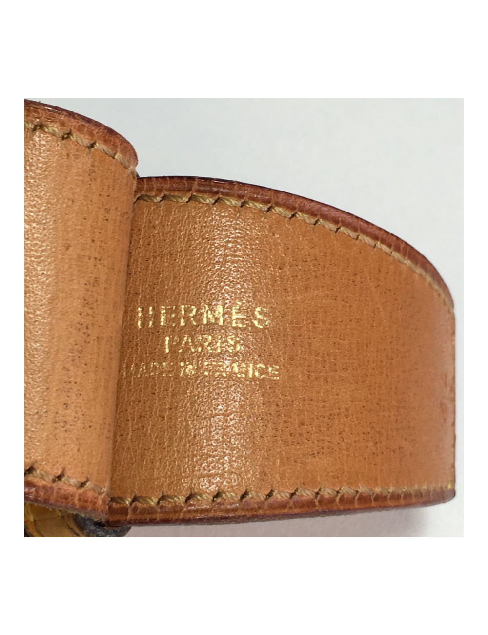 Belt HERMES leather courchevel t 72