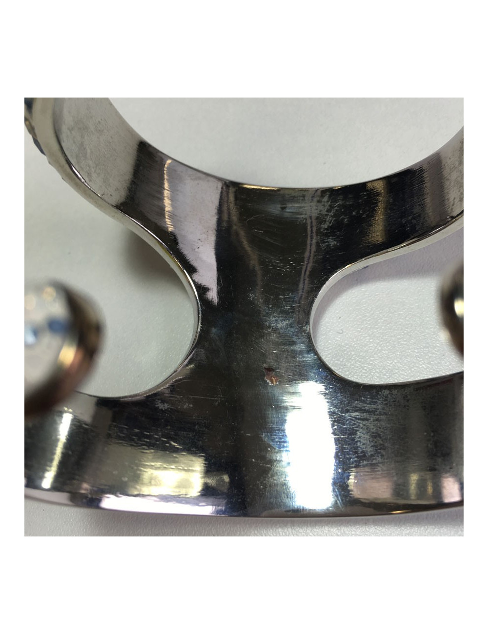 Manchette double céramique et cristaux Swarovski