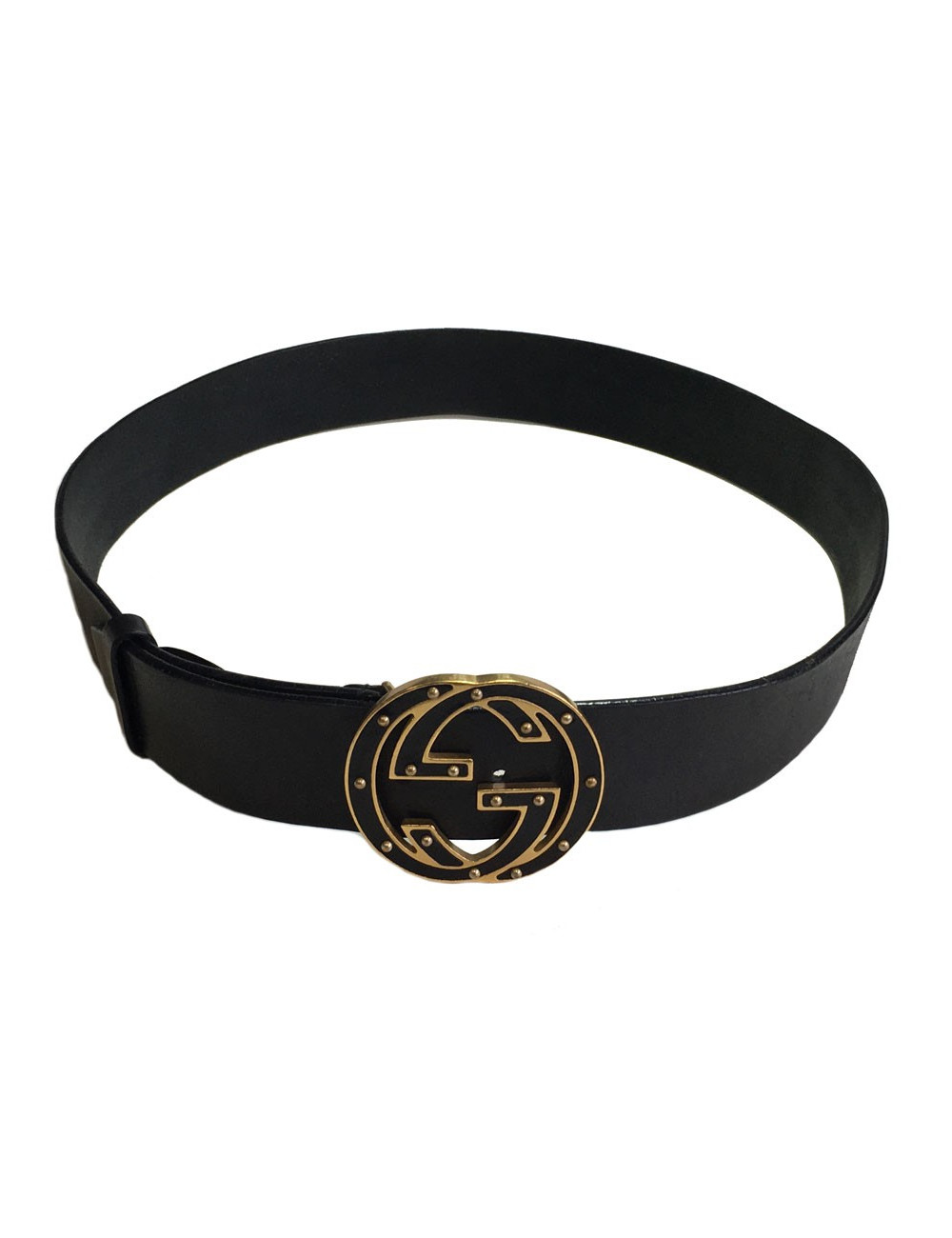 Ceinture GUCCI en cuir noir T90