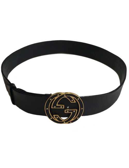 Ceinture GUCCI en cuir noir T90