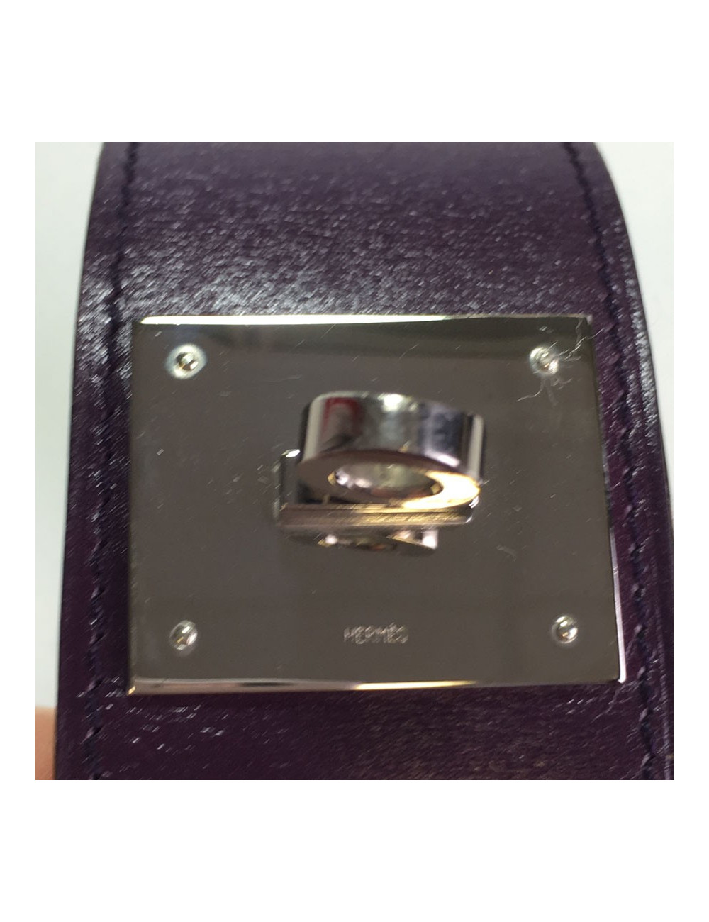 Belt Kelly HERMES leather purple courchevel t 85