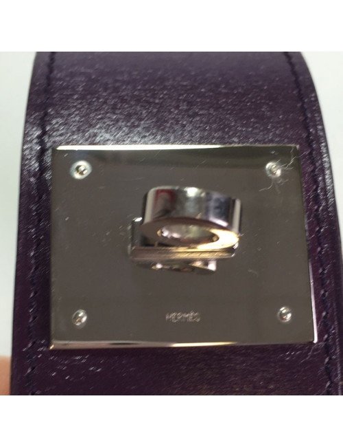 Belt Kelly HERMES leather purple courchevel t 85