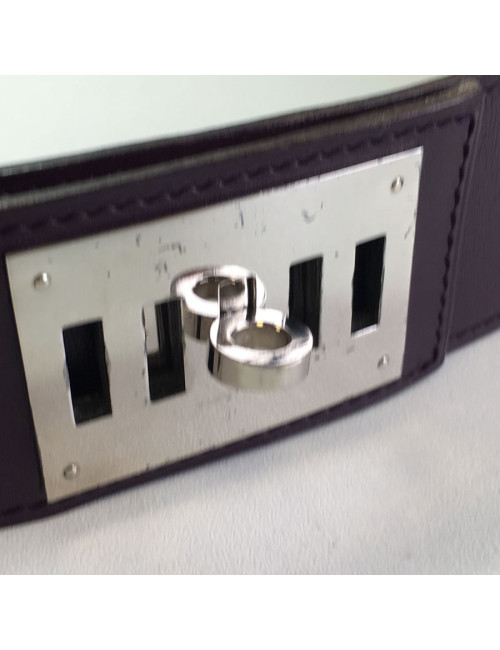 Belt Kelly HERMES leather purple courchevel t 85