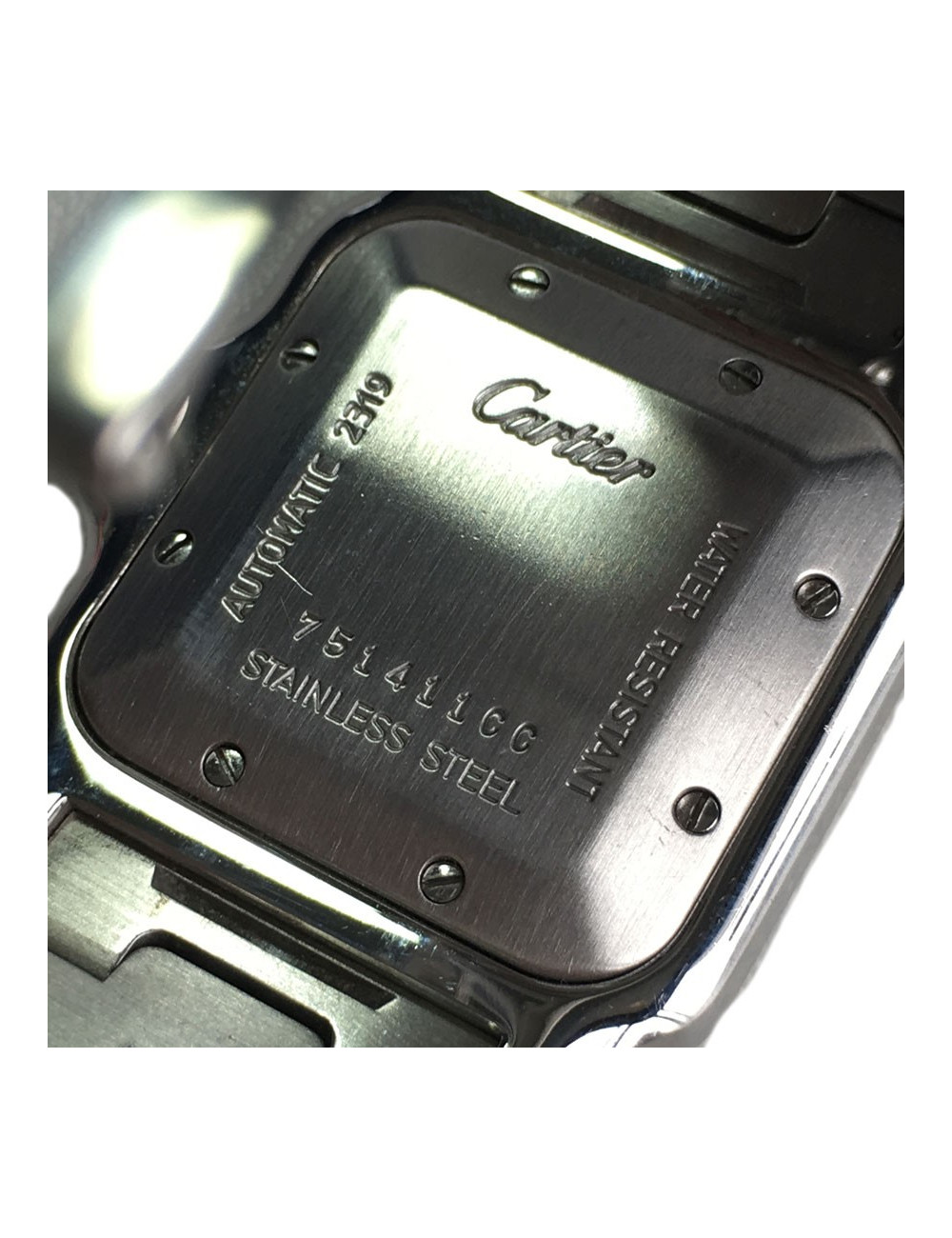 Montre "Santos" CARTIER automatic en acier