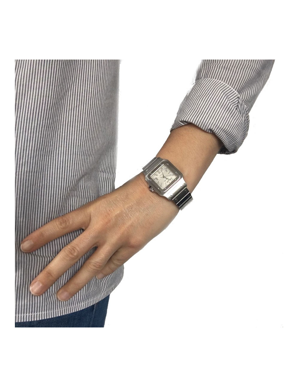 Montre "Santos" CARTIER automatic en acier