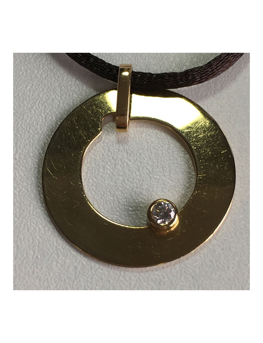 Necklace DINH VAN 'target' in yellow gold and diamond