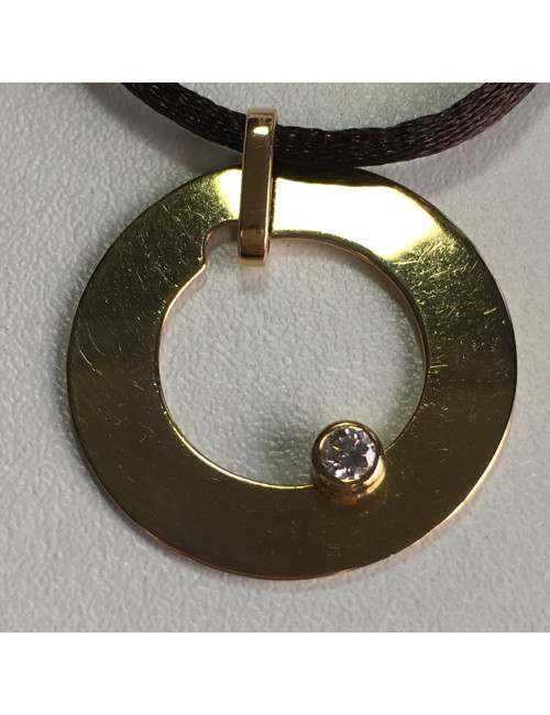 Necklace DINH VAN 'target' in yellow gold and diamond