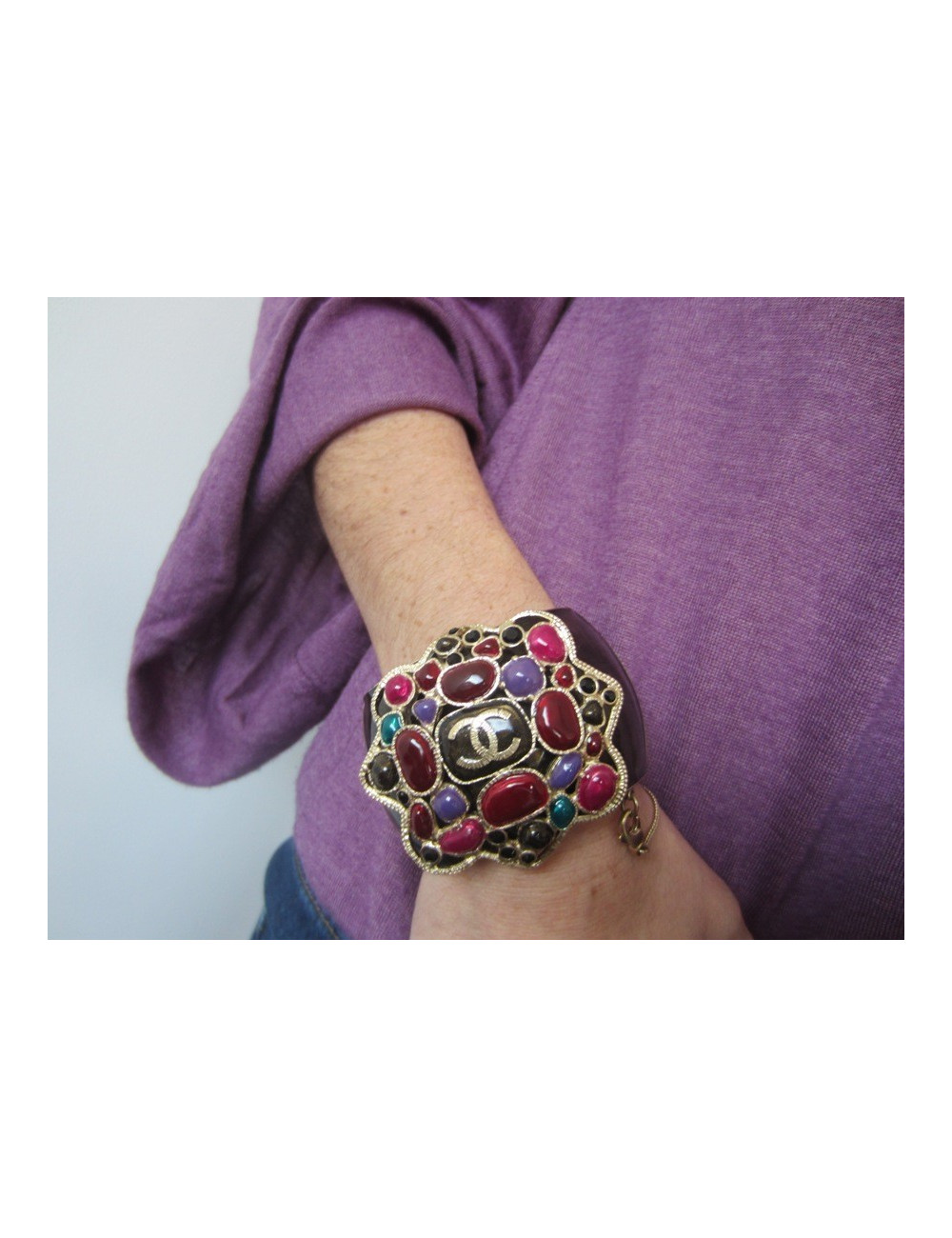  Manchette Couture en pâte de verre CHANEL