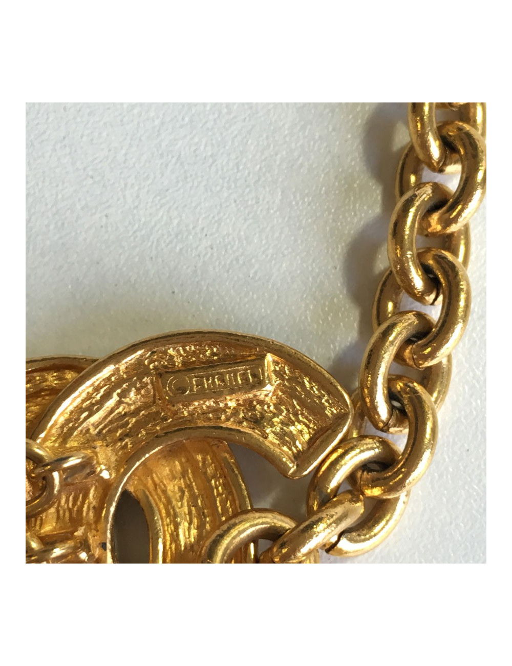 Ceinture CHANEL Vintage CC et chaîne en métal doré