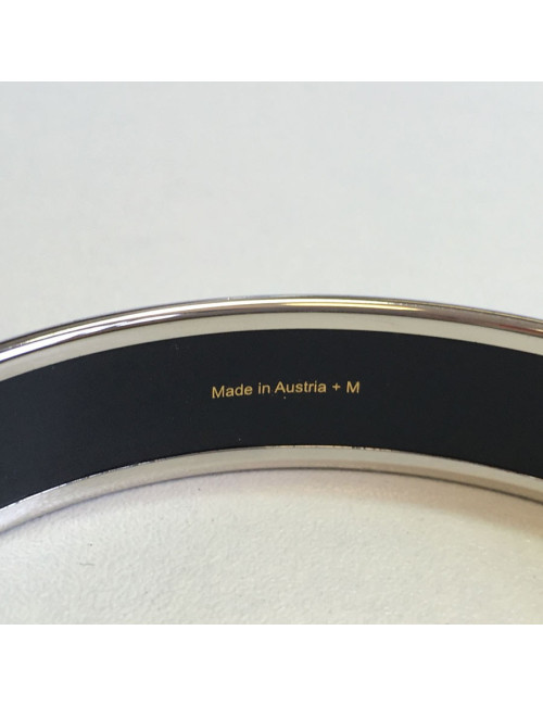 HERMES medium "Carriage" in enamel aquamarine bracelet