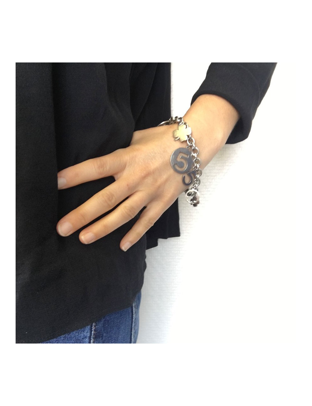 Symbols CHANEL silver bracelet