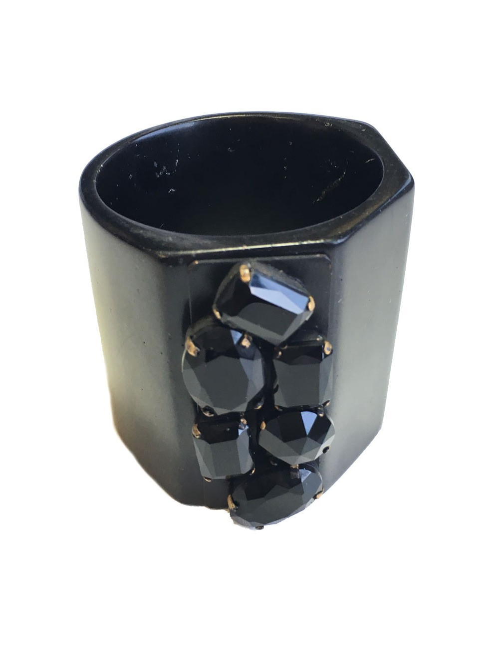 MARNI blackened wood cuff