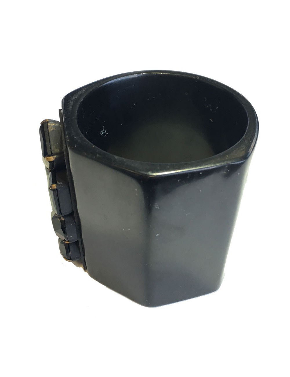 MARNI blackened wood cuff