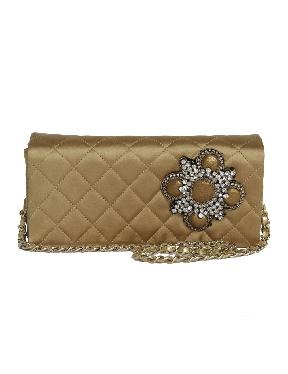 CHANEL Couture Evening Bag in Coppered Silk Satin
