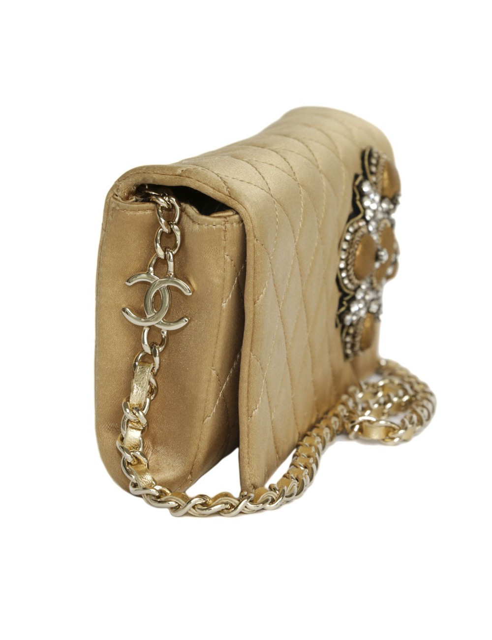 CHANEL Couture Evening Bag in Coppered Silk Satin