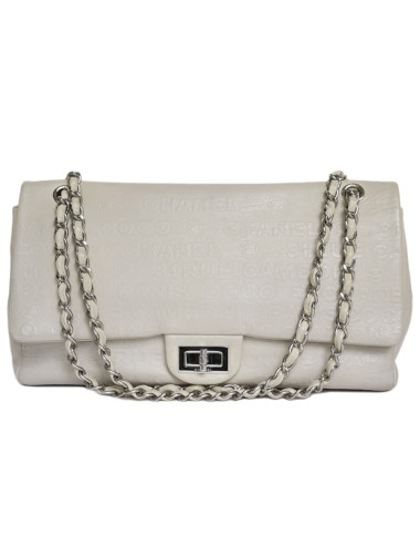 CHANEL 2.55 double flap bag in cream leather