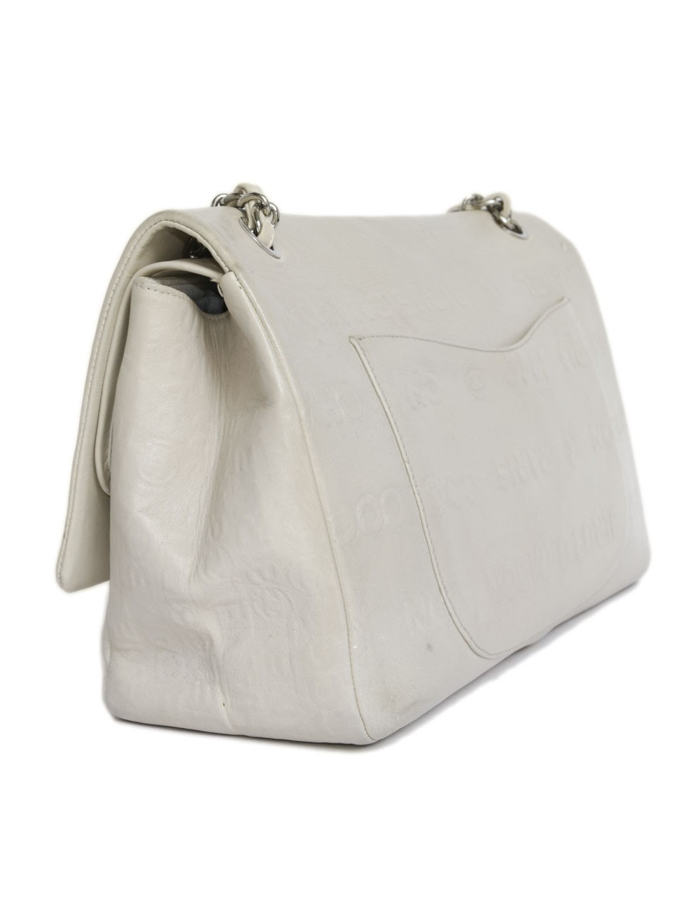 CHANEL 2.55 double flap bag in cream leather