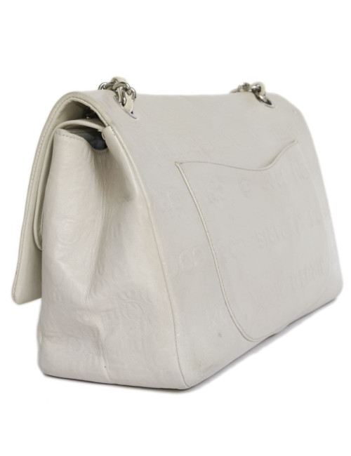 CHANEL 2.55 double flap bag in cream leather