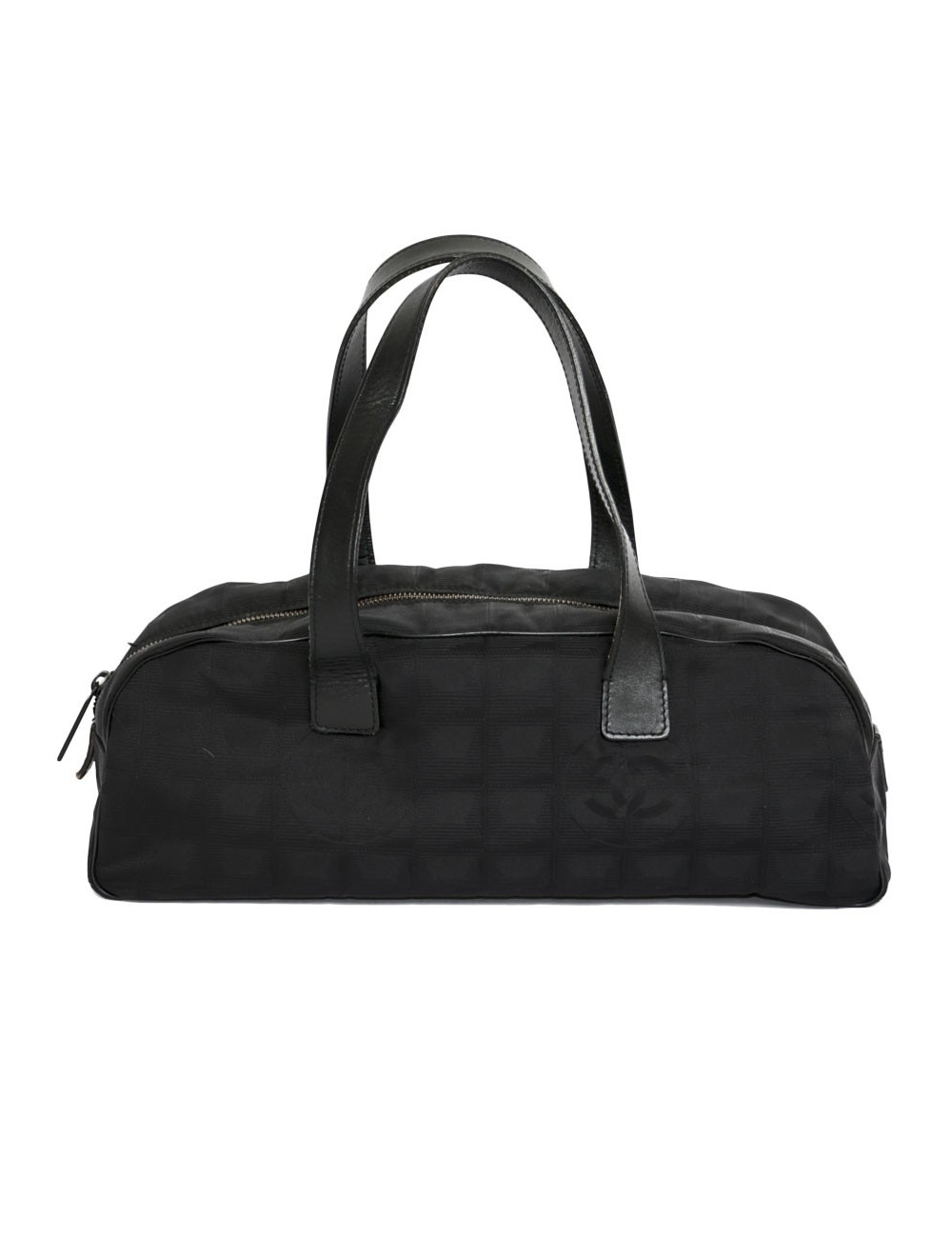 CHANEL black monogram canvas bag