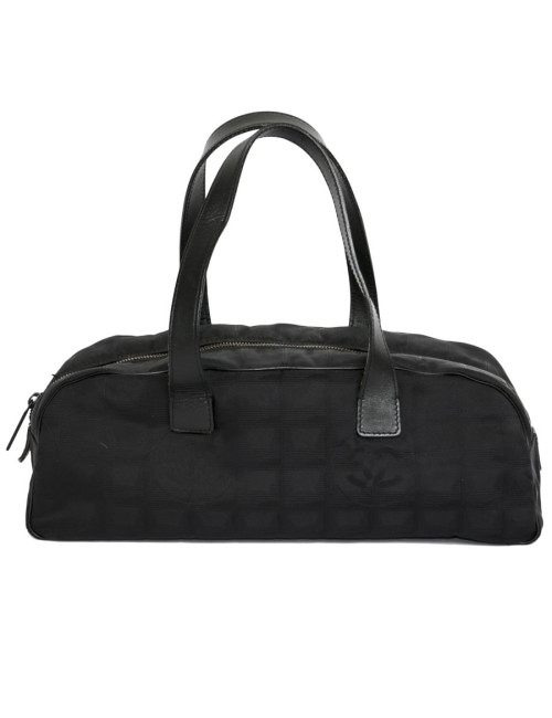 CHANEL black monogram canvas bag