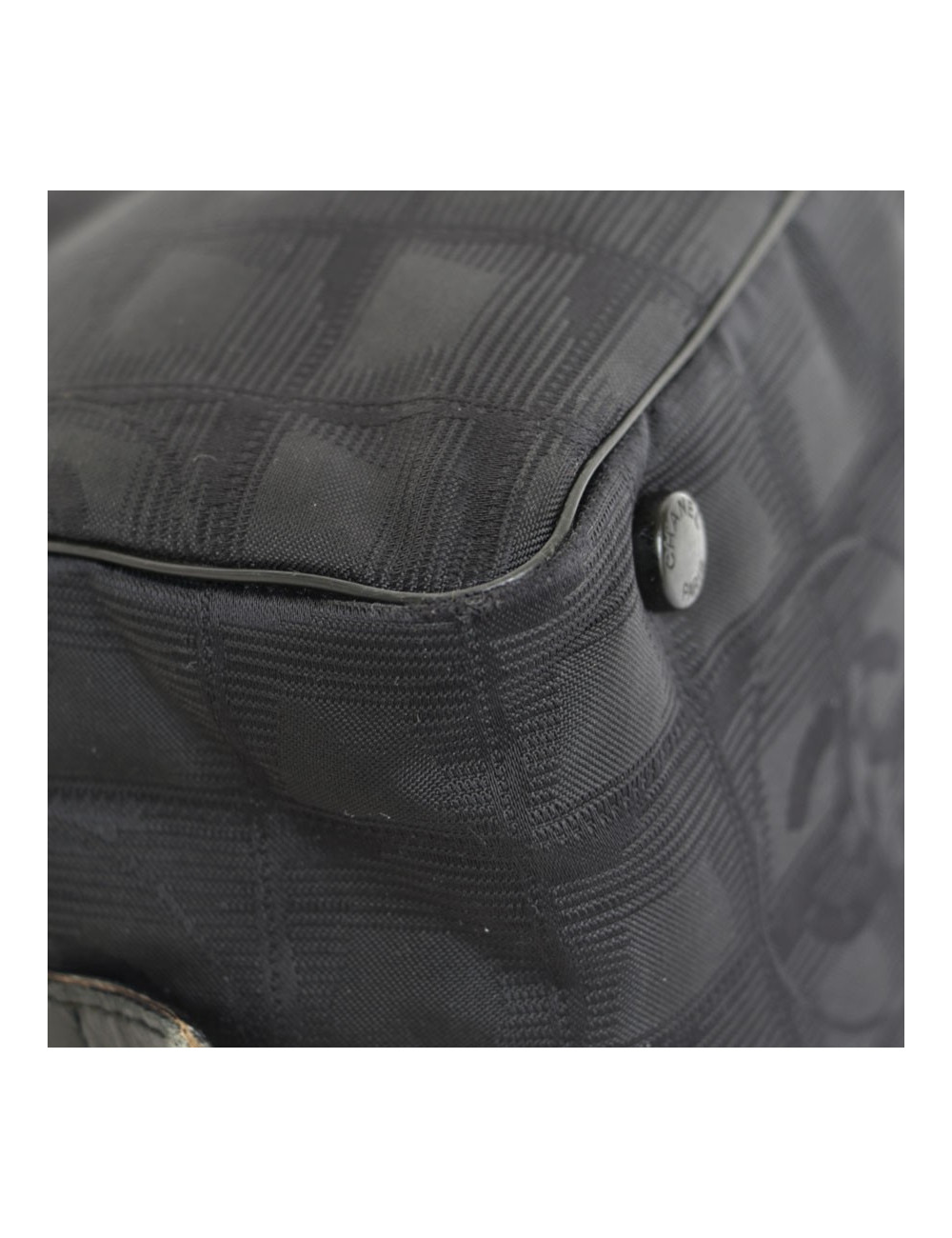 CHANEL black monogram canvas bag