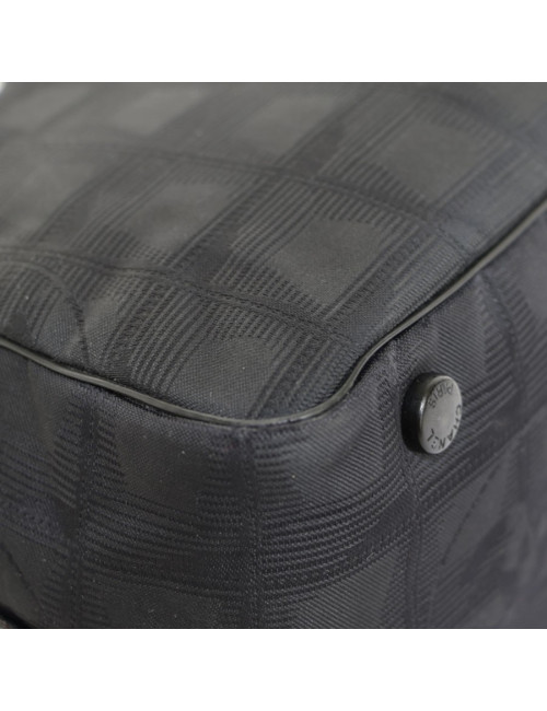 CHANEL black monogram canvas bag