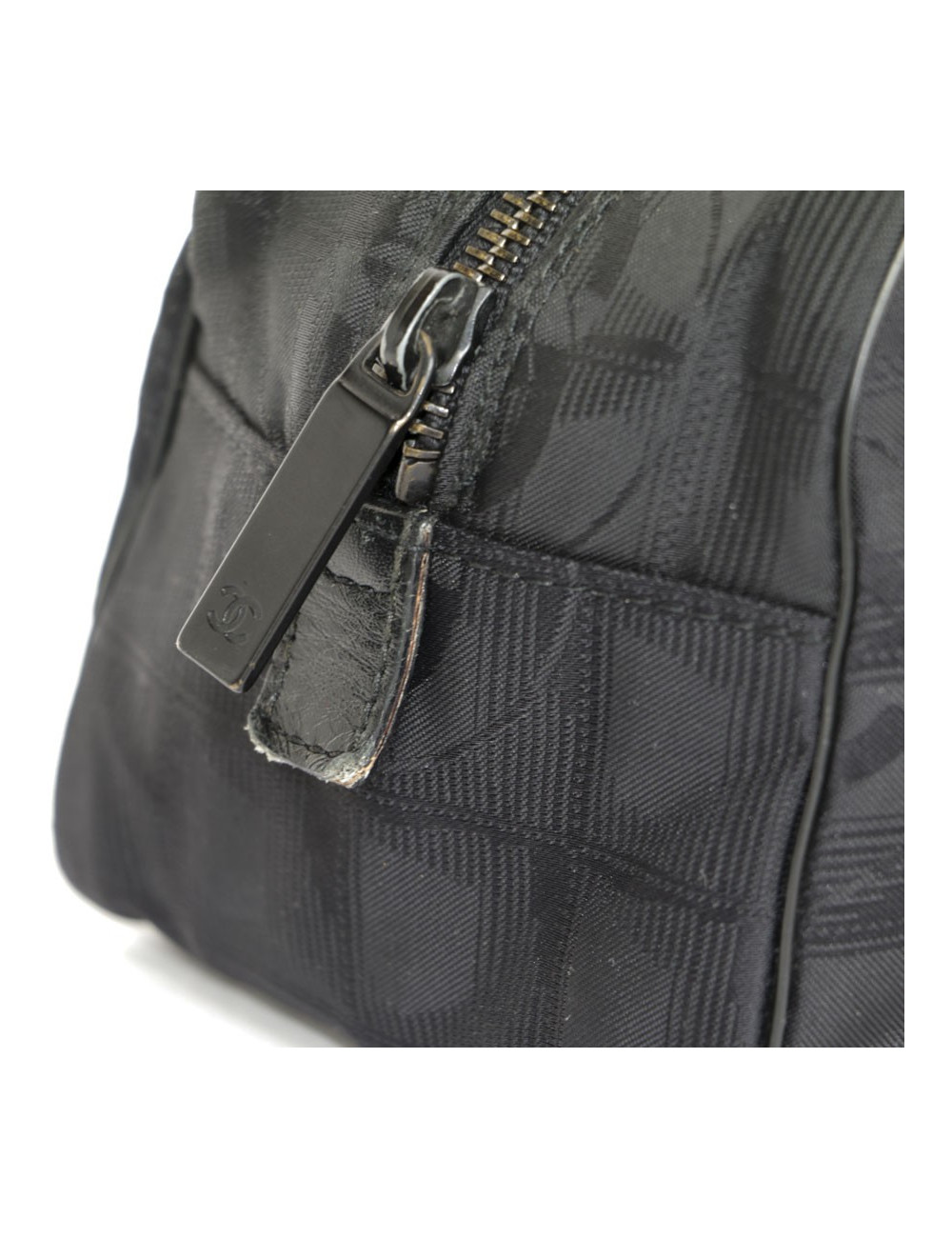 CHANEL black monogram canvas bag