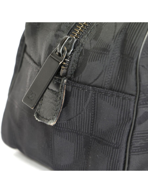 CHANEL black monogram canvas bag