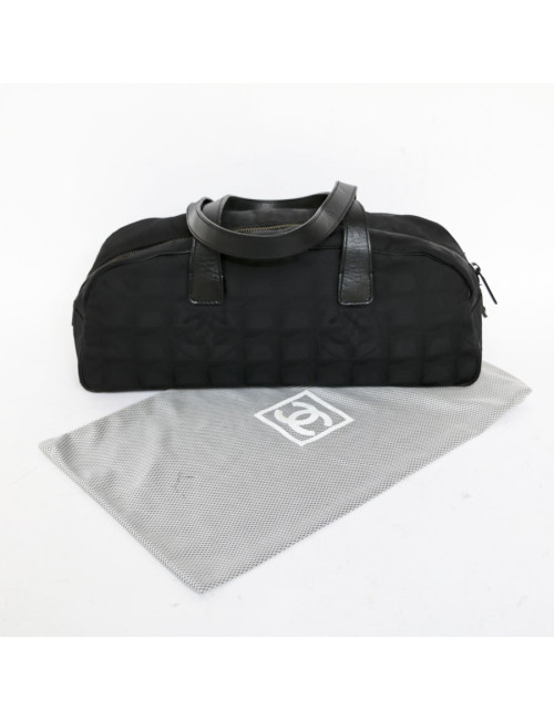 CHANEL black monogram canvas bag