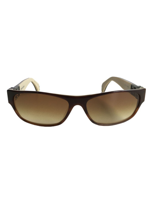 Lunettes de soleil CHROME HEARTS en plexi marron et beige