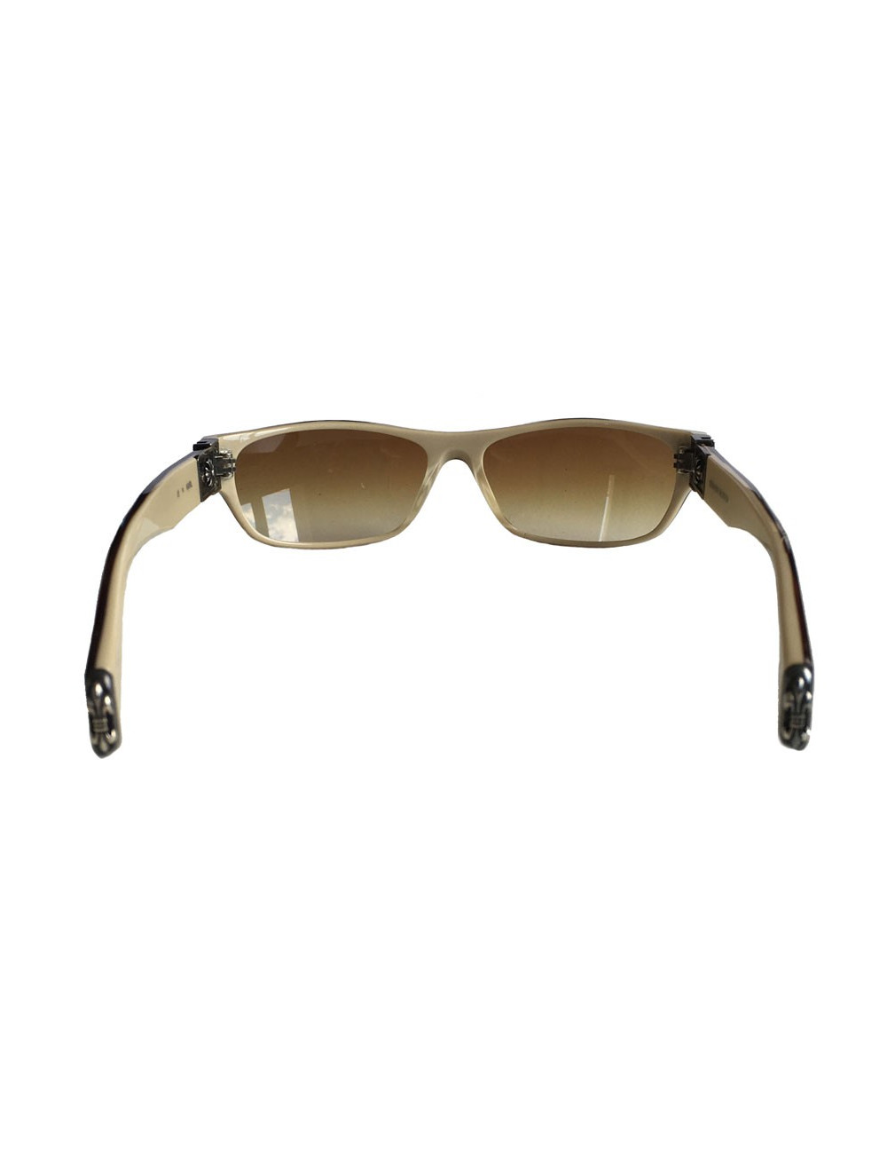 Lunettes de soleil CHROME HEARTS en plexi marron et beige