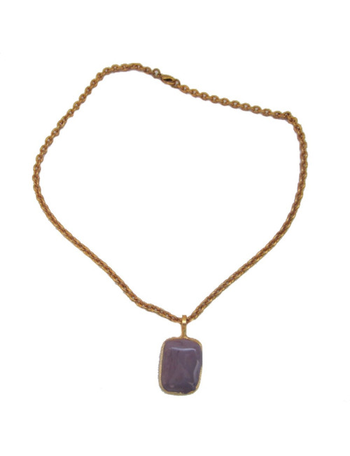 Mixed MARGUERITE of VALOIS purple glass pendant necklace