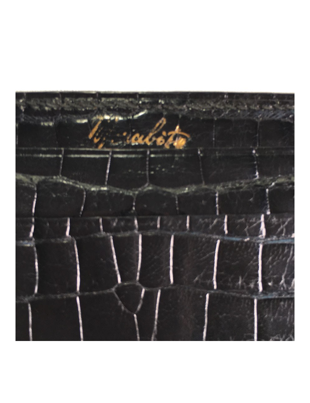Porte-carte MORABITO en crocodile et or