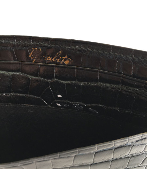 Porte-carte MORABITO en crocodile et or