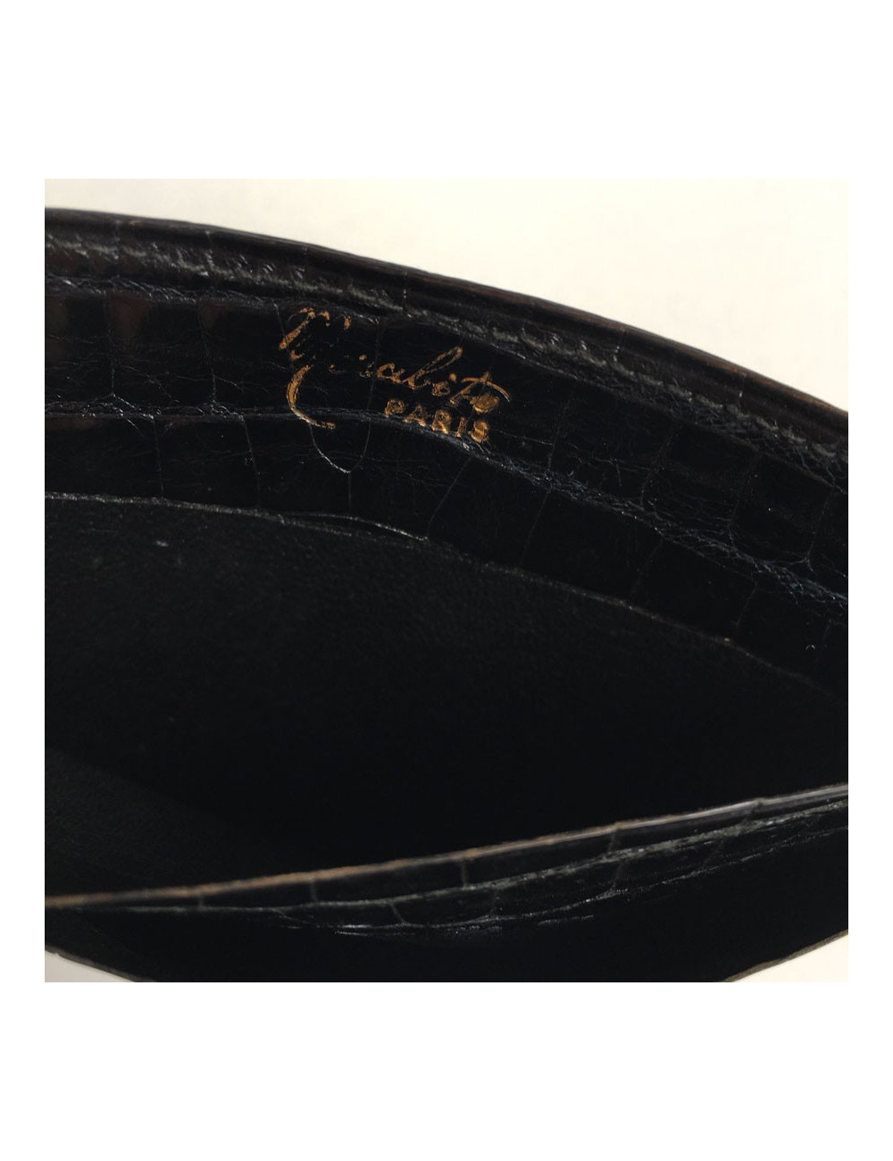 Porte-carte MORABITO en crocodile et or