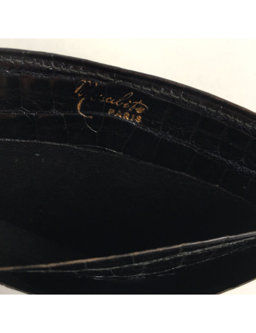 Porte-carte MORABITO en crocodile et or