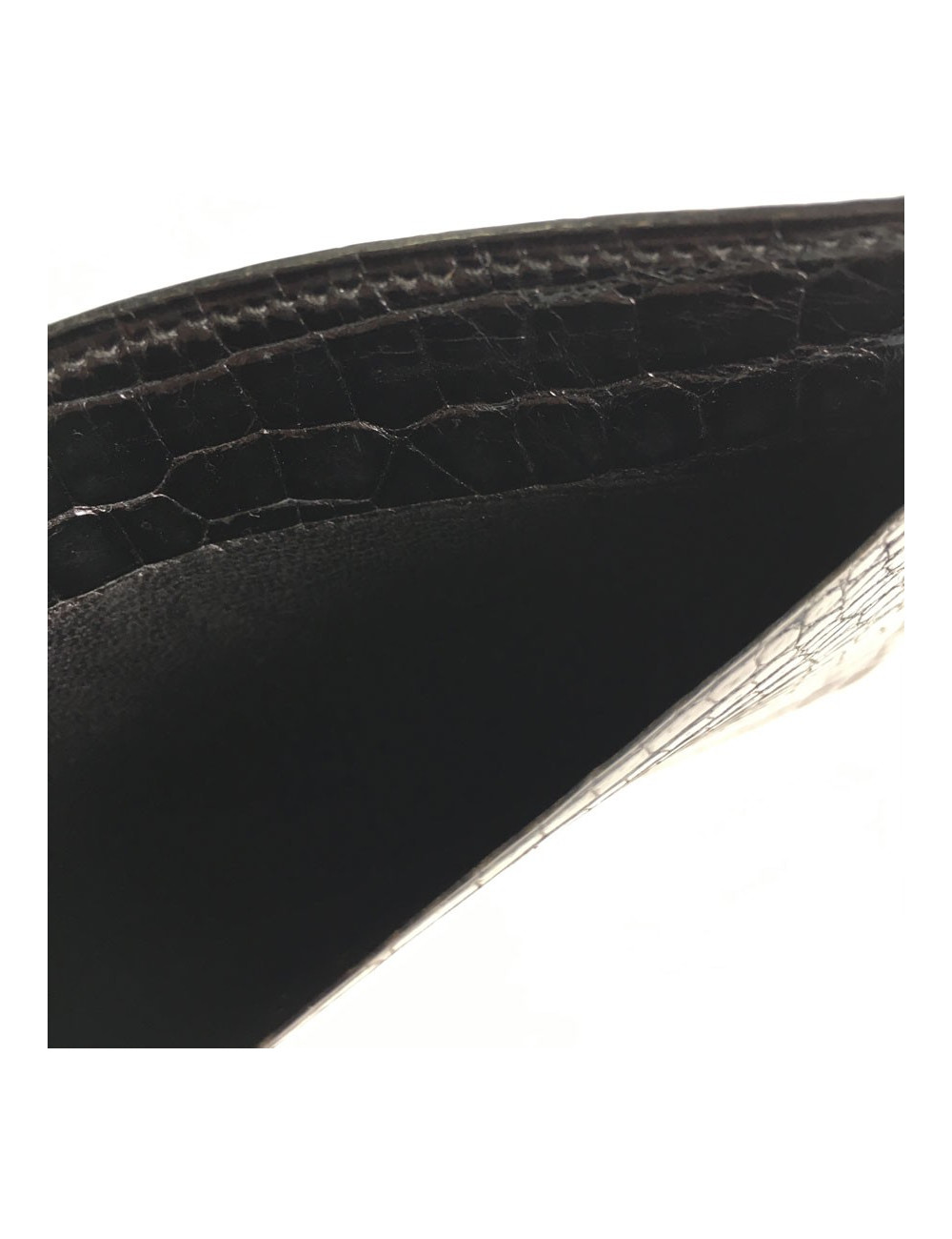 Porte-carte MORABITO en crocodile et or