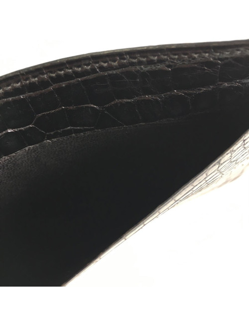 Porte-carte MORABITO en crocodile et or