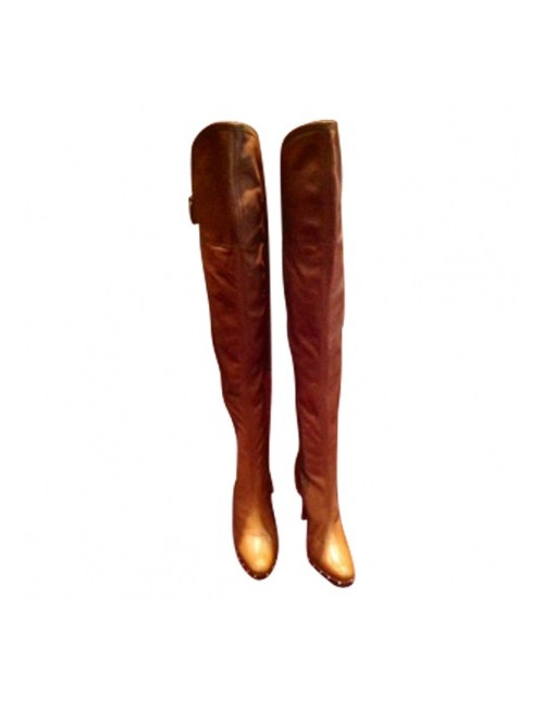 Cuissarde en cuir marron GUCCI