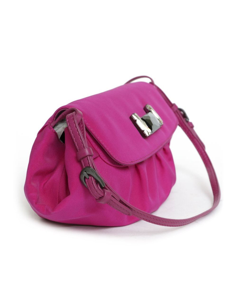 JIMMY CHOO mini bag in magenta Silk Satin
