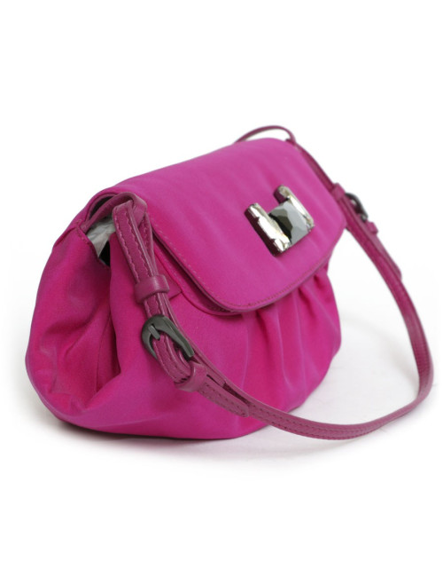 JIMMY CHOO mini bag in magenta Silk Satin