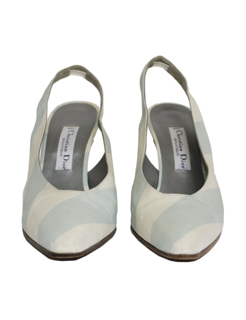 Escarpins CHRISTIAN DIOR T 37 en toile bicolore