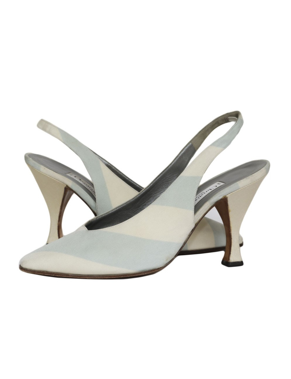 Escarpins CHRISTIAN DIOR T 37 en toile bicolore