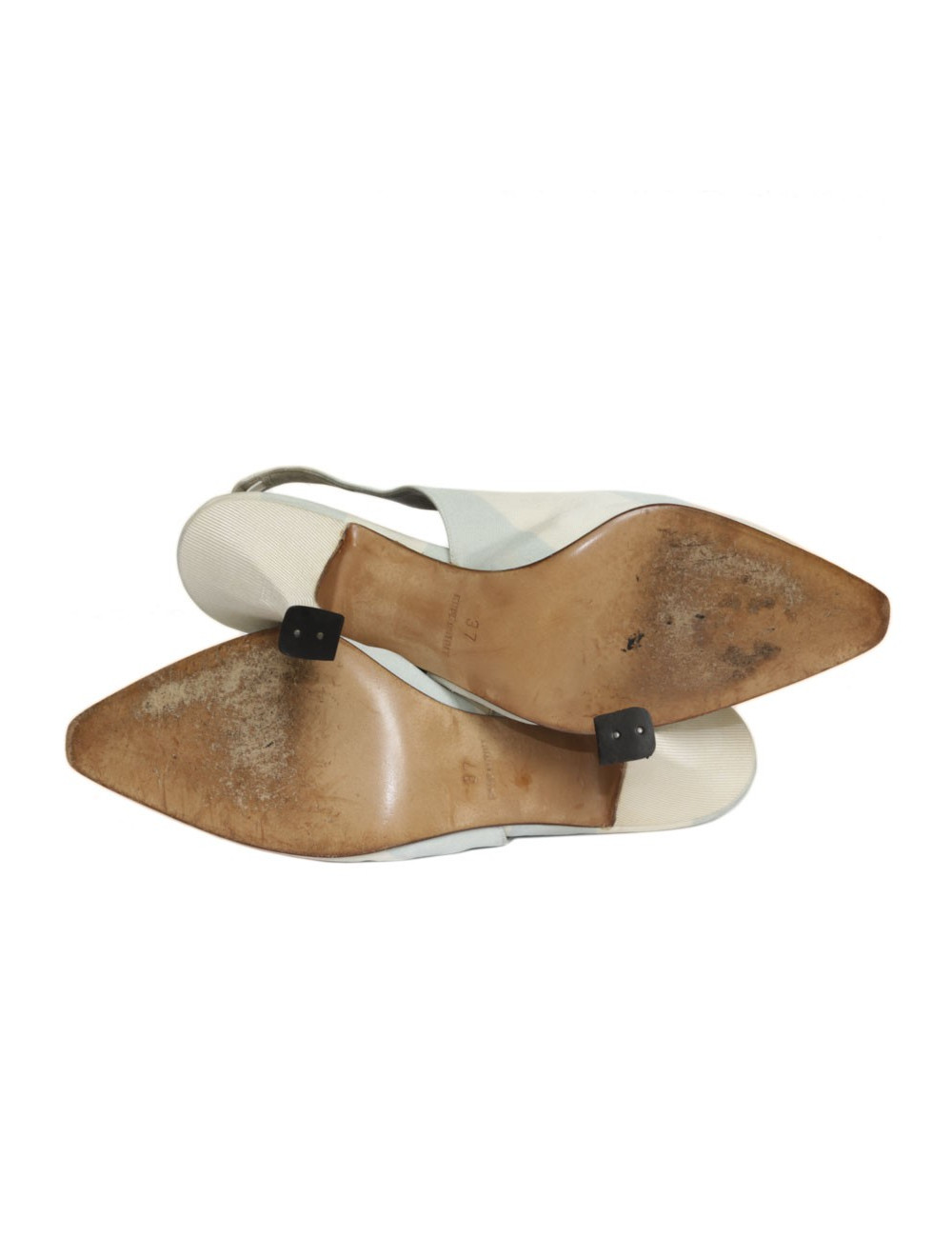 Escarpins CHRISTIAN DIOR T 37 en toile bicolore