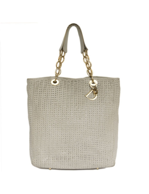 Sac cabas CHRISTIAN DIOR cuir tressé
