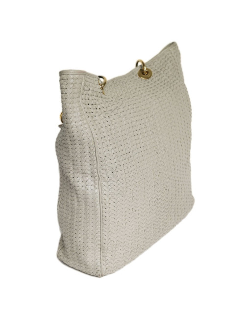 Sac cabas CHRISTIAN DIOR cuir tressé